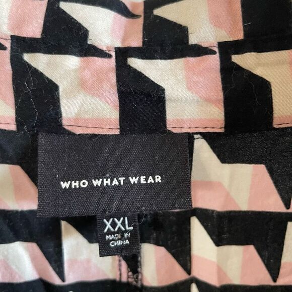 Who What Wear Dress Women’s Size XXL Geometric Print Fit N Flair ALTERED - Picture 10 of 10